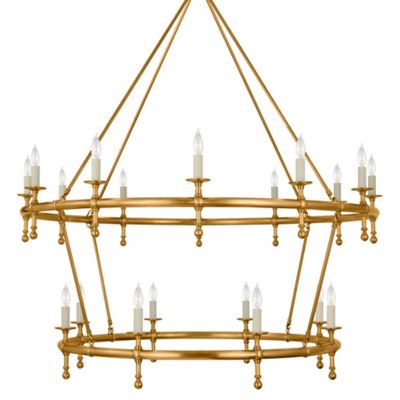 Visual Comfort Signature Classic Two-Tier Ring Chandelier - Color: Gold - C