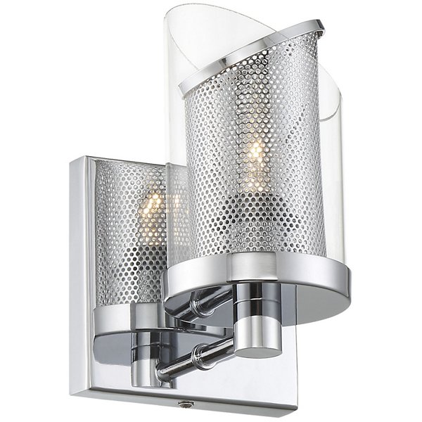 Varaluz So Inclined Bathroom Wall Sconce - Color: Silver - Size: 1 light - 
