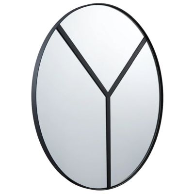Varaluz Lyra 30-In. Round Accent Mirror - Color: Black - 4DMI0105