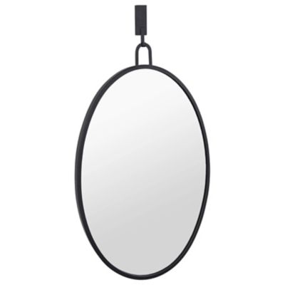 Varaluz Stopwatch Oval Powder Room Mirror - Color: Black - 4DMI0110