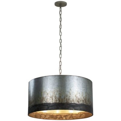 Varaluz Cannery 4-Light Drum Pendant Light - Color: Metallics - 323P04OG