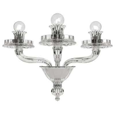 Venini Porpora Wall Sconce - Color: Clear - Size: 3 light - FC3202030ULX0B