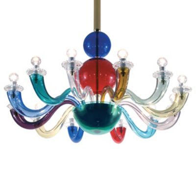 Venini Gio Ponti 99.80 Chandelier - Color: Red - Size: 12 light - FC3801120