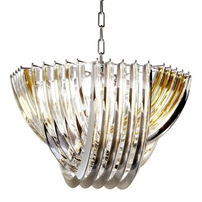 Venini Triedri Pendant Light - Color: Silver - Size: Large - FP3964500ULX0E