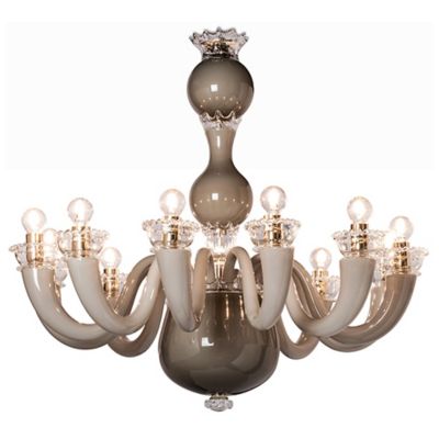 Venini Gio Ponti 99.81 Chandelier - Color: Grey - Size: 12 light - FC381112