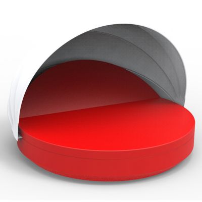 Vondom Vela Reclining Round Daybed with Folding Canopy - Color: Red - 54188