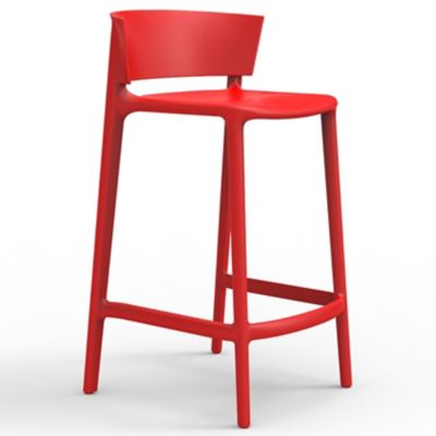 Vondom Africa Bar Stool Set of 4 - Color: Red - Size: 25.25 - 65030-Red