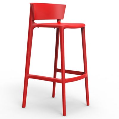 Vondom Africa Bar Stool Set of 4 - Color: Red - Size: 29.25 - 65029-Red