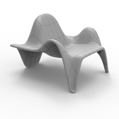 Vondom F3 Club Chair - Color: Grey - 60001-Steel