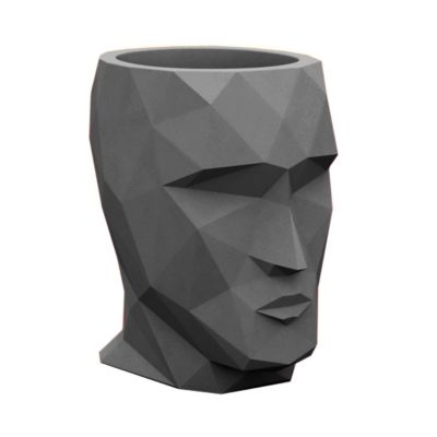 Vondom Adan Pot, Matte Finish - Color: Grey - Size: Large Adan Pot - 49074A