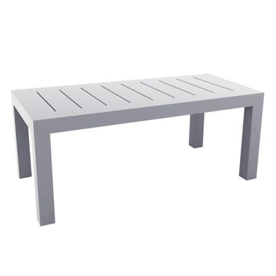 Vondom Jut Table 180 - Color: Silver - 44406F-STEEL