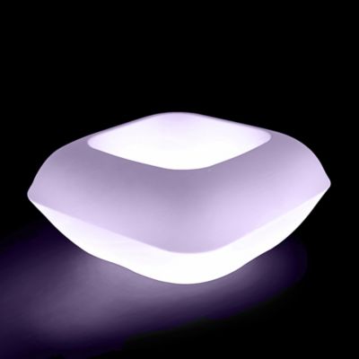 Vondom Pillow Planter, Illuminated - Color: White - 55004W-ICE