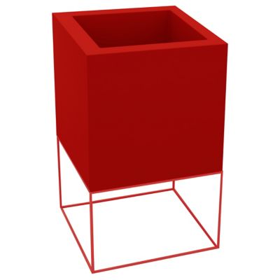 Vondom Vela Nano Cube Glossy Finish - Color: Red - Size: Short Nano Pot Glo