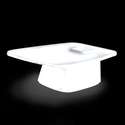 Vondom Noma Low Table, Illuminated - Color: White - 45115W-ICE