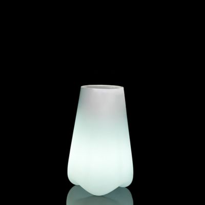 Vondom Vlek Nano Planter 5-In., Illuminated - Color: White - 51015W-ICE