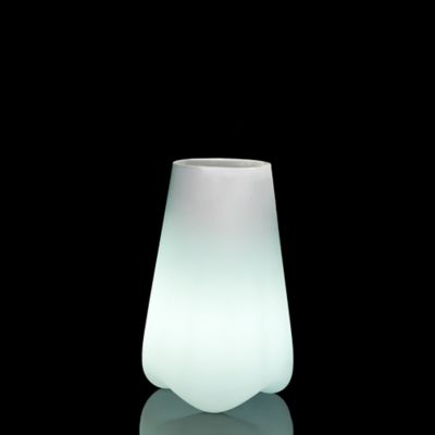 Vondom Vlek Nano Planter 7-In., Illuminated - Color: White - 51016W-ICE