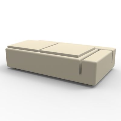 Vondom Kes Sectional Sofa Double - Color: Beige - 64002-Ecru