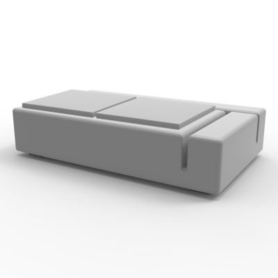 Vondom Kes Sectional Sofa Double - Color: Silver - 64002F-Steel