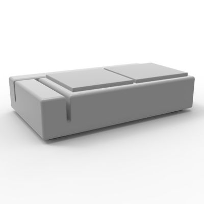 Vondom Kes Sectional Sofa Double - Color: Silver - 64003F-Steel