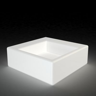 Vondom Kes Planter, Illuminated - Color: White - 64004W-ICE