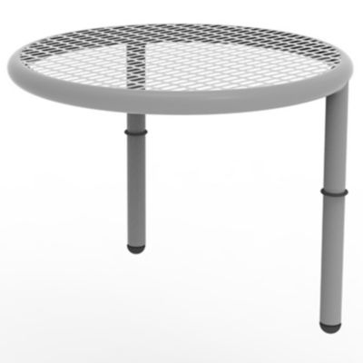 Vondom Kes Embedded Round Table - Color: Silver - 64010-Steel