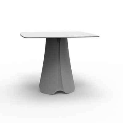 Vondom Pezzettina Table and Base - Color: Silver - 56014F-STEEL