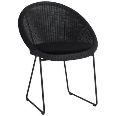 Vincent Sheppard Gipsy Steel Base Outdoor Dining Chair - Color: Black - KIT