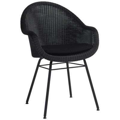 Vincent Sheppard Gipsy Edgard Steel Base Outdoor Dining Chair - Color: Blac