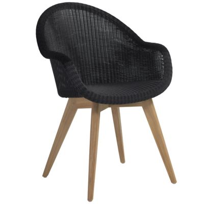 Vincent Sheppard Gipsy Edgard Teak Base Outdoor Dining Chair - Color: Black