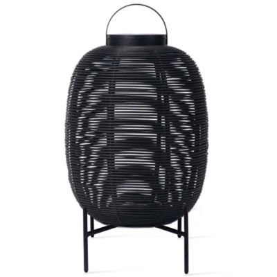 Vincent Sheppard Tika LED Lantern with Steel Base - Color: Black - Size: La