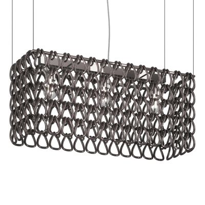 Vistosi Minigiogali RE2 Linear Chandelier - Color: Black - Size: 3 light - 