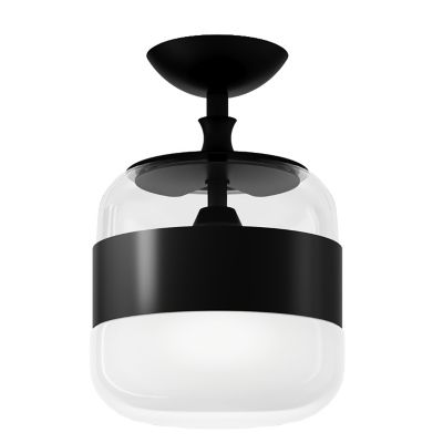 Vistosi Futura Semi-Flushmount Light - Color: Black - Size: Small - FUTUR P