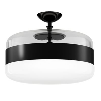 Vistosi Futura Semi-Flushmount Light - Color: Black - Size: Large - FUTUR P