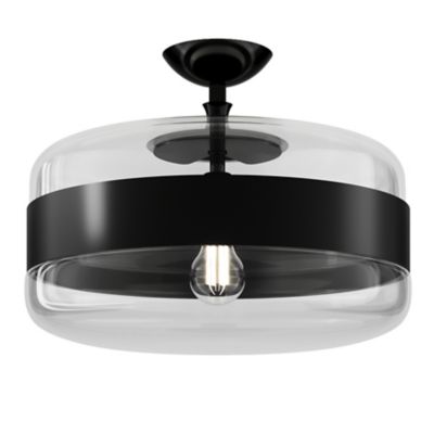 Vistosi Futura Semi-Flushmount Light - Color: Black - Size: Large - FUTUR P