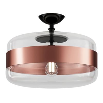 Vistosi Futura Semi-Flushmount Light - Color: Copper - Size: Large - FUTUR 