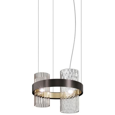 VST1939727 Vistosi Armonia 2-Light Pendant Light - Color: Cle sku VST1939727