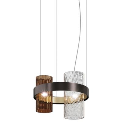 VST1939725 Vistosi Armonia 2-Light Pendant Light - Color: Cle sku VST1939725