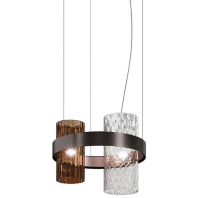 VST1939726 Vistosi Armonia 2-Light Pendant Light - Color: Cle sku VST1939726