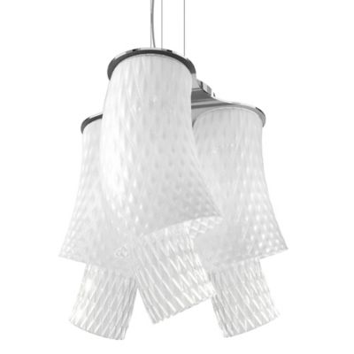 Vistosi Assiba SP 6 Pendant Light - Color: White - ASSIB SP 6 MC2 CR E26 UL