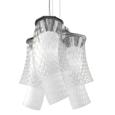 Vistosi Assiba SP 6 Pendant Light - Color: White - ASSIB SP 6 MC3 CR E26 UL