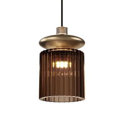 Vistosi Tread SP LED Mini Pendant Light - Color: Orange - TREAD SP TBTR BKS