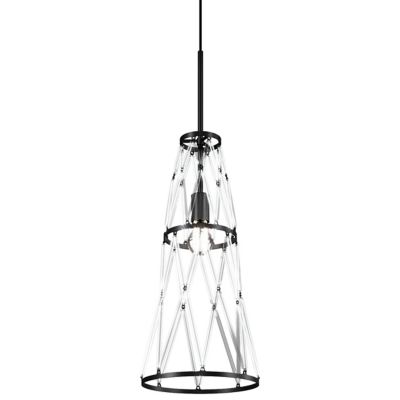 Vistosi Starnet SP 4 Pendant Light - Color: Black - STRNE SP 4 CR NEO E26 U