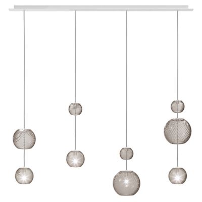 Vistosi Oto LIN Multi Light Pendant - Color: Grey - Size: 4 light - OTO SP 