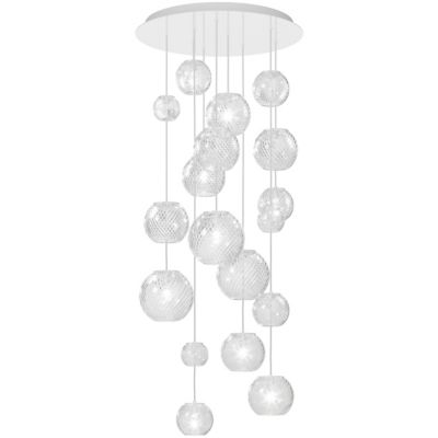 Vistosi Oto Multi-Light Pendant Light - Color: Clear - Size: 9 light - OTO 