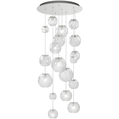 Vistosi Oto Multi-Light Pendant Light - Color: Clear - Size: 9 light - OTO 