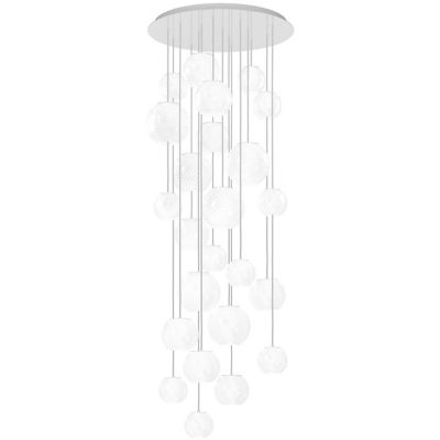 Vistosi Oto Multi-Light Pendant Light - Color: White - Size: 10 light - OTO