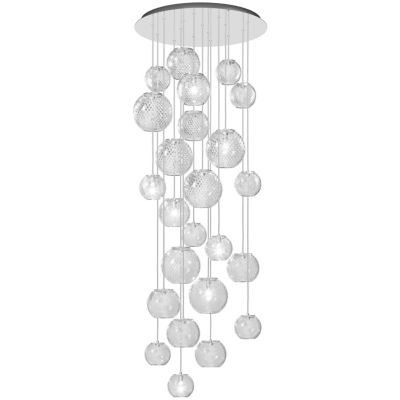 Vistosi Oto Multi-Light Pendant Light - Color: Clear - Size: 10 light - OTO