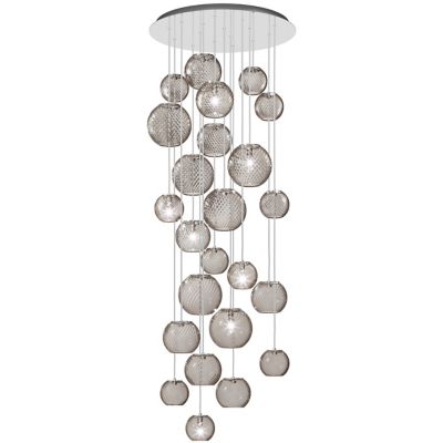 Vistosi Oto Multi-Light Pendant Light - Color: Grey - Size: 10 light - OTO 