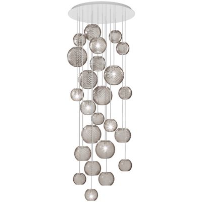 Vistosi Oto Multi-Light Pendant Light - Color: Grey - Size: 10 light - OTO 