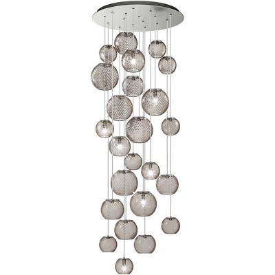 Vistosi Oto Multi-Light Pendant Light - Color: Grey - Size: 10 light - OTO 